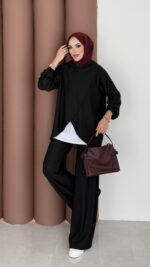 Lisbon Premium İçlikli İkili Takım - Siyah