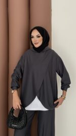 Lisbon Premium İçlikli İkili Takım - Antrasit - Görsel 8