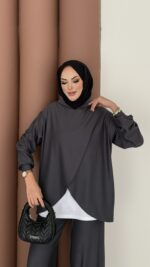 Lisbon Premium İçlikli İkili Takım - Antrasit - Görsel 5