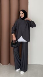 Lisbon Premium İçlikli İkili Takım - Antrasit - Görsel 3