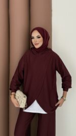 Lisbon Premium İçlikli İkili Takım - Bordo - Görsel 6