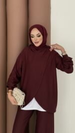 Lisbon Premium İçlikli İkili Takım - Bordo - Görsel 5