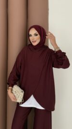 Lisbon Premium İçlikli İkili Takım - Bordo - Görsel 4