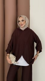 Lisbon Premium İçlikli İkili Takım - Kahverengi - Görsel 4