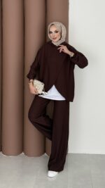 Lisbon Premium İçlikli İkili Takım - Kahverengi - Görsel 2