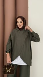 Lisbon Premium İçlikli İkili Takım - Haki - Görsel 7