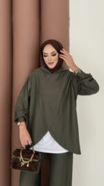 Lisbon Premium İçlikli İkili Takım - Haki - Görsel 8