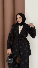 Chanell Business Taşlı İkili Takım - Siyah - Görsel 11