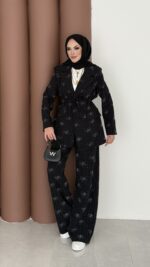 Chanell Business Taşlı İkili Takım - Siyah