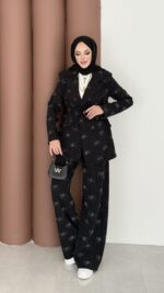 Chanell Business Taşlı İkili Takım - Siyah - Görsel 3