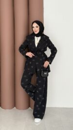 Chanell Business Taşlı İkili Takım - Siyah - Görsel 2