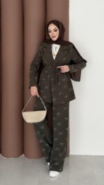 Chanell Business Taşlı İkili Takım - Haki - Görsel 5