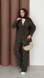 Chanell Business Taşlı İkili Takım - Haki