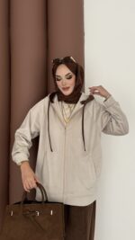 Mega Fitilli Kadife İkili Takım - Kahverengi - Görsel 6