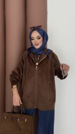 Mega Fitilli Kadife İkili Takım - Lacivert - Görsel 7