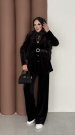 İconic Kadife Blazer İkili Takım - Siyah - Görsel 3