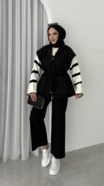 Pinterest Fox Yelek - Siyah - Görsel 5