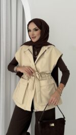 Pinterest Fox Yelek - Bej