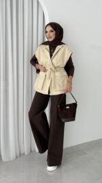 Pinterest Fox Yelek - Bej - Görsel 8