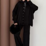 Retro Triko İkili Takım - Siyah