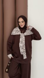 Mofy Fularlı Scuba İkili Takım - Kahverengi - Görsel 5