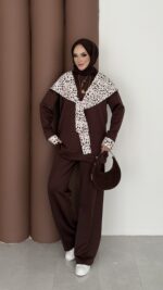 Mofy Fularlı Scuba İkili Takım - Kahverengi - Görsel 2