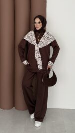 Mofy Fularlı Scuba İkili Takım - Kahverengi - Görsel 4