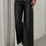 Zra Muadil Çimalı Deri Pantolon - Siyah