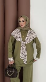 Mofy Fularlı Scuba İkili Takım - Haki - Görsel 7