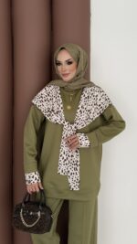 Mofy Fularlı Scuba İkili Takım - Haki - Görsel 6