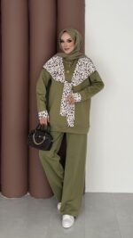 Mofy Fularlı Scuba İkili Takım - Haki