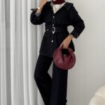 Marjin Denim İkili Takım - Koyu Mavi