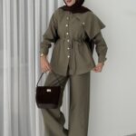 Mona Cupra Çıtçıtlı İkili Takım - Haki