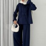 Premium Oysho Palazzo İkili Takım - Lacivert