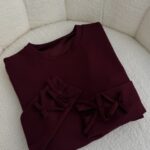 Fiyonklu İçlik - Bordo