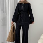 Drop Denim İkili Takım - Koyu Mavi