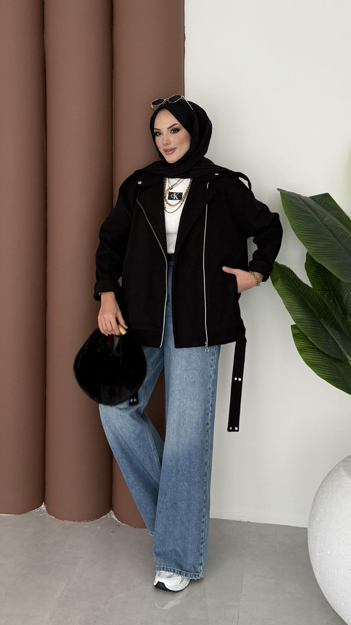 img_2667.jpeg Most Premium Fermuarlı Kaşe Ceket - Siyah - Görsel 1