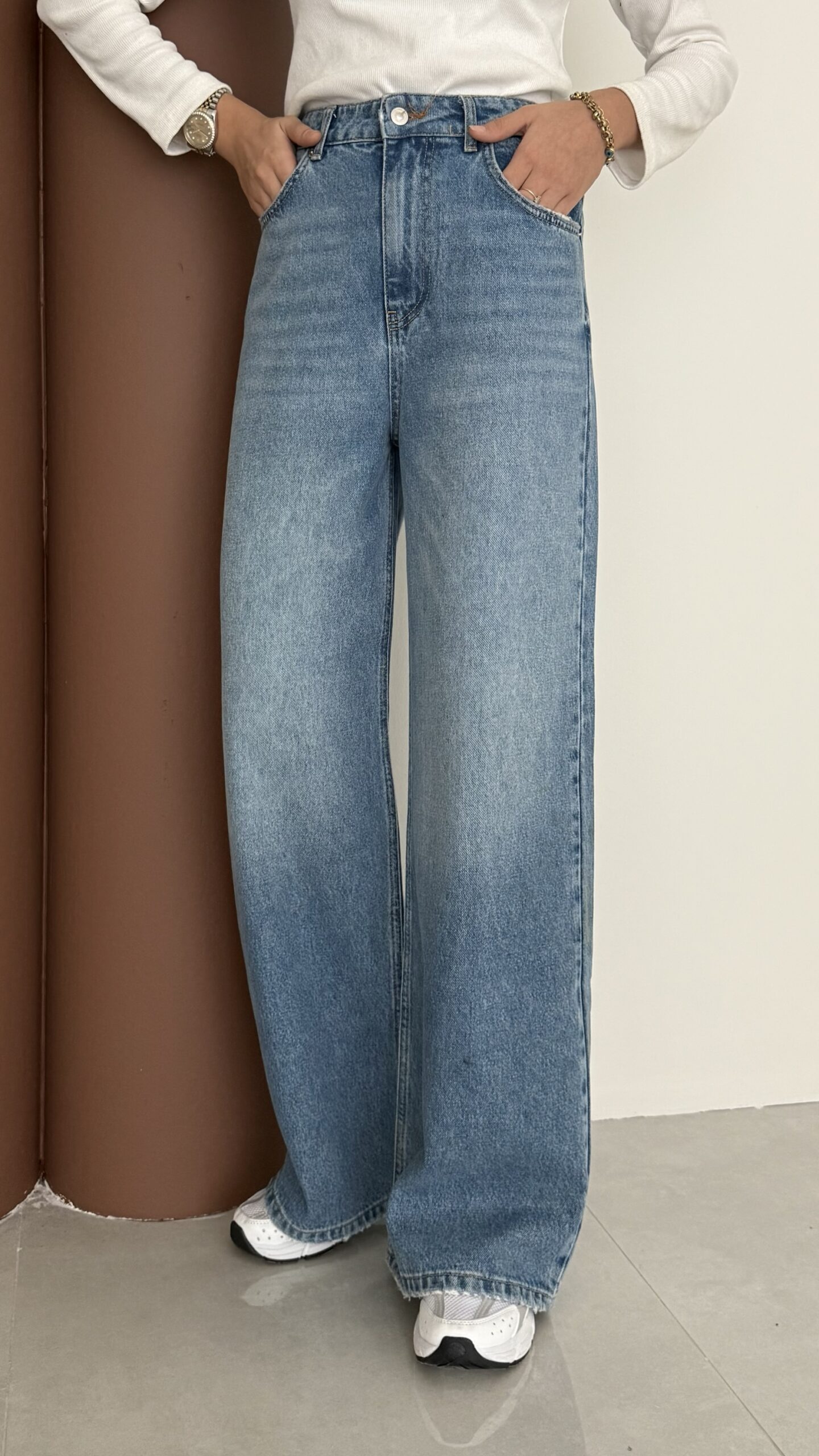 img_2694.jpeg Zra Marka Muadili Palazzo Kot Pantolon - Açık Mavi - Görsel 1