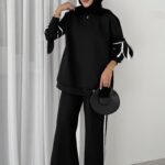 Fiyonklu Scuba İkili Takım - Siyah