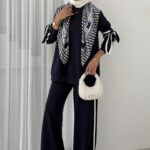 Fiyonklu Scuba İkili Takım - Lacivert