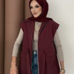 Pinterest Fox Yelek - Bordo