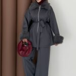 Luxury Kürklü Scuba İkli Takım - Antrasit