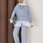 Gömlek Detaylı Oysh Takım - Mavi