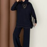 Baggy Premium Dikişli Oysh İkili Takım - Lacivert