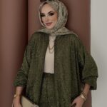 Glitter Bomber İkili Takım - Haki