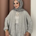 Glitter Bomber İkili Takım - Gümüş