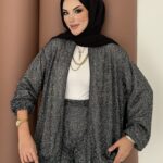 Glitter Bomber İkili Takım - Antrasit