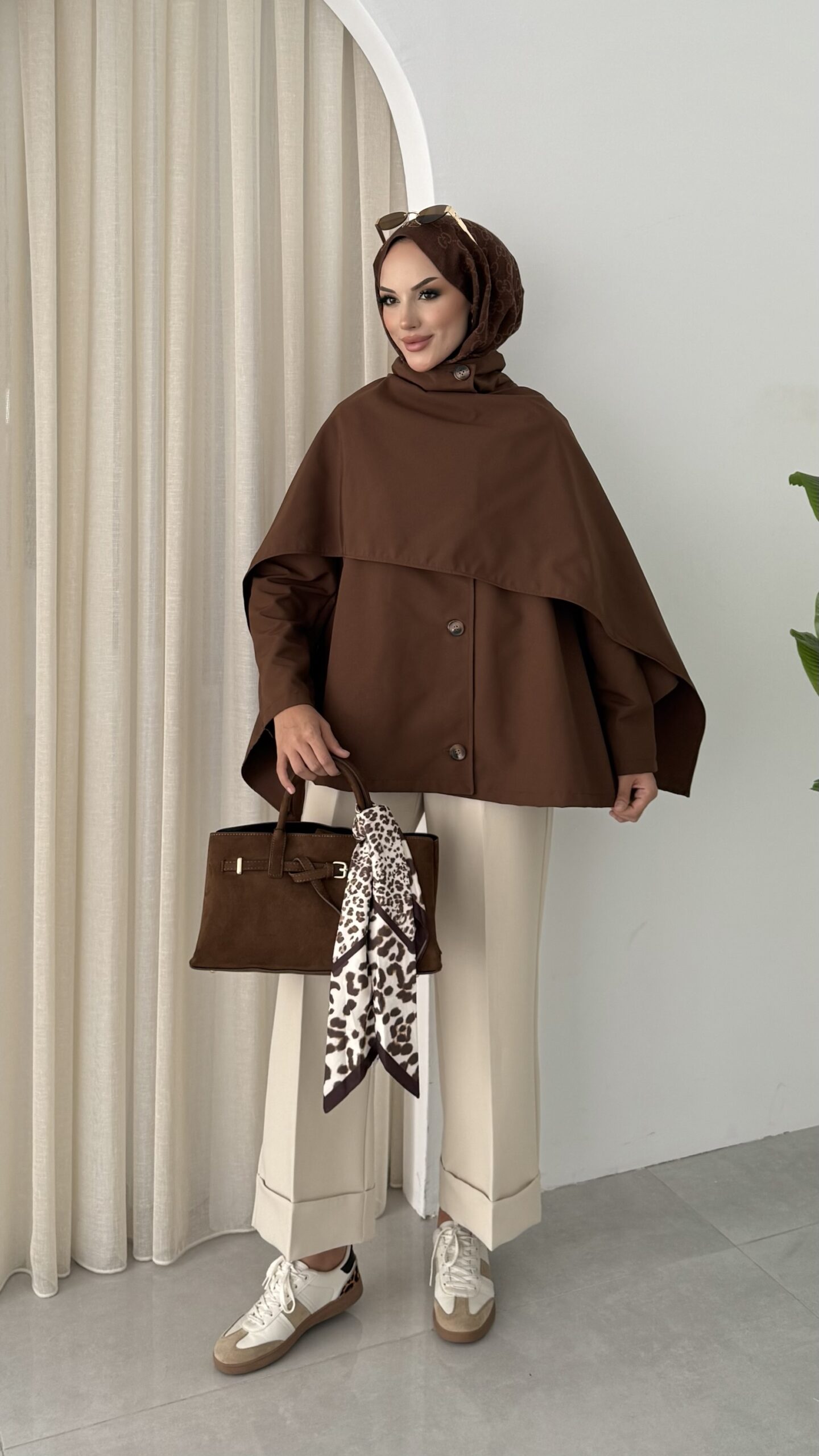 img_4598-3.jpeg Vintage Premium Atkılı Trenç - Kahverengi - Görsel 1