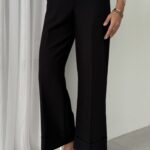 Zra Marka Muadili Kemerli Kıvrık Paça Pantolon - Siyah