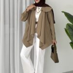 Maxi Tasarım Kemerli Trençkot - Haki